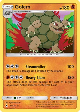 Golem - 89/214 - Holo Rare