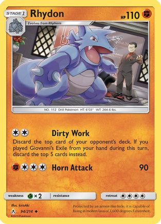 Rhydon - 94/214 - Uncommon
