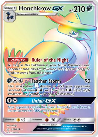 Honchkrow GX (Secret) - 223/214 - Secret Rare