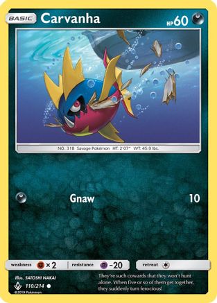 Carvanha - 110/214 - Common - Reverse Holo