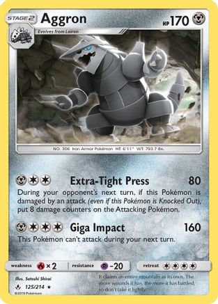 Aggron - 125/214 - Rare