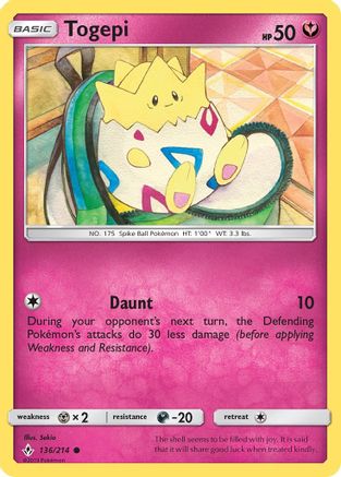 Togepi - 136/214 - Common - Reverse Holo