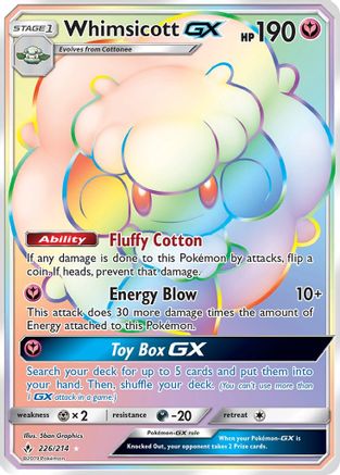 Whimsicott GX (Secret) - 226/214 - Secret Rare