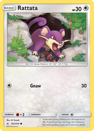 Rattata - 143/214 - Common - Reverse Holo
