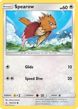 Spearow - 145/214 - Common - Reverse Holo