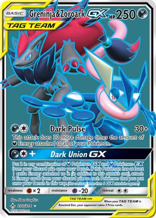 Greninja & Zoroark GX (200) (Full Art) - 200/214 - Ultra Rare
