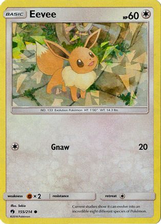 Eevee - 155/214 (Let's Play, Eevee!) (Cracked Ice Holo) - 155/214 - Common