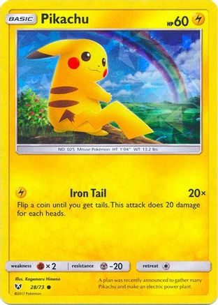 Pikachu (Cracked Ice Holo) - 28/73 - Common