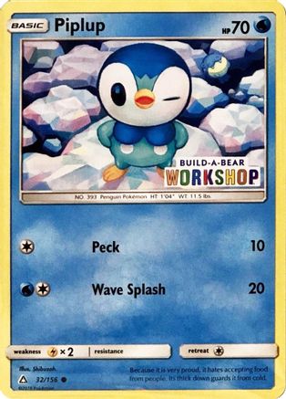 Piplup (Build-A-Bear Workshop Exclusive) 032/156  Miscellaneous Cards & Products - Promo