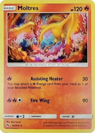 Moltres (Cracked Ice Holo) - 38/214 - Holo Rare