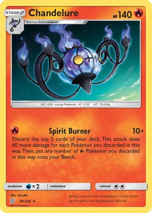 Chandelure - 30/236 - Holo Rare - Reverse Holo