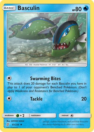 Basculin - 43/236 - Uncommon - Reverse Holo