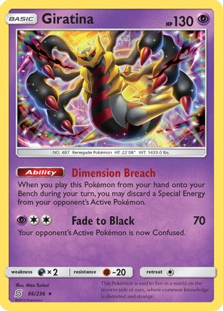 Giratina - 86/236 - Holo Rare - Reverse Holo