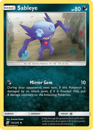 Sableye - 133/236 - Uncommon - Reverse Holo