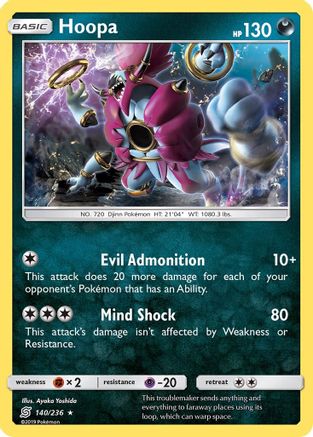 Hoopa - 140/236 - Holo Rare - Reverse Holo