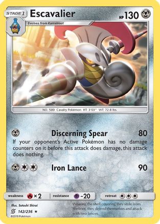 Escavalier - 142/236 - Rare - Reverse Holo