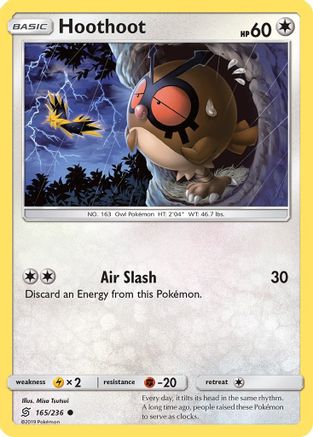 Hoothoot - 165/236 - Common - Reverse Holo