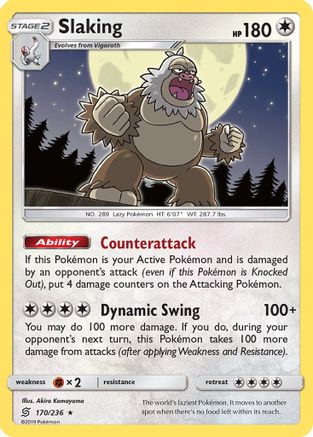 Slaking - 170/236 - Holo Rare - Reverse Holo