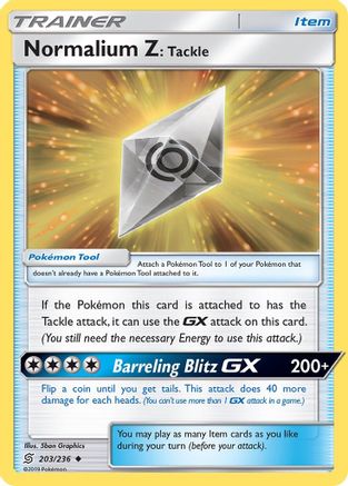 Normalium Z: Tackle - 203/236 - Uncommon - Reverse Holo
