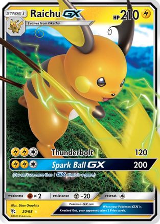 Raichu GX - 20/68 - Ultra Rare