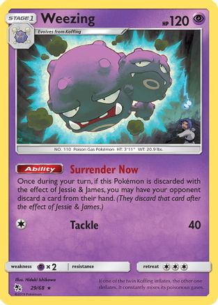 Weezing - 29/68 - Rare - Reverse Holo