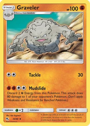 Graveler - 34/68 - Uncommon - Reverse Holo