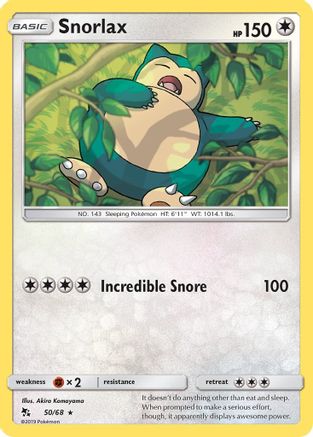 Snorlax - 50/68 - Rare - Reverse Holo
