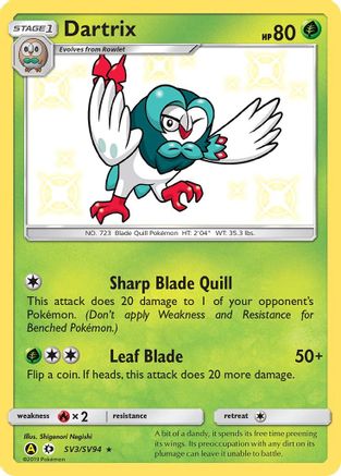 Dartrix SV3  - Holofoil- Shiny Holo Rare
