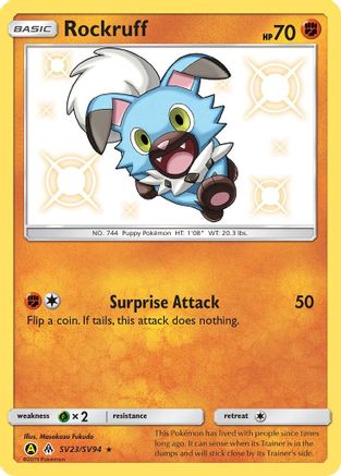 Rockruff SV23  - Holofoil- Shiny Holo Rare