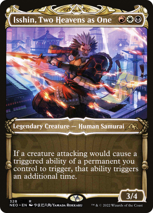 Isshin, Two Heavens as One (NEO-328) - Kamigawa: Neon Dynasty: (Showcase) Foil