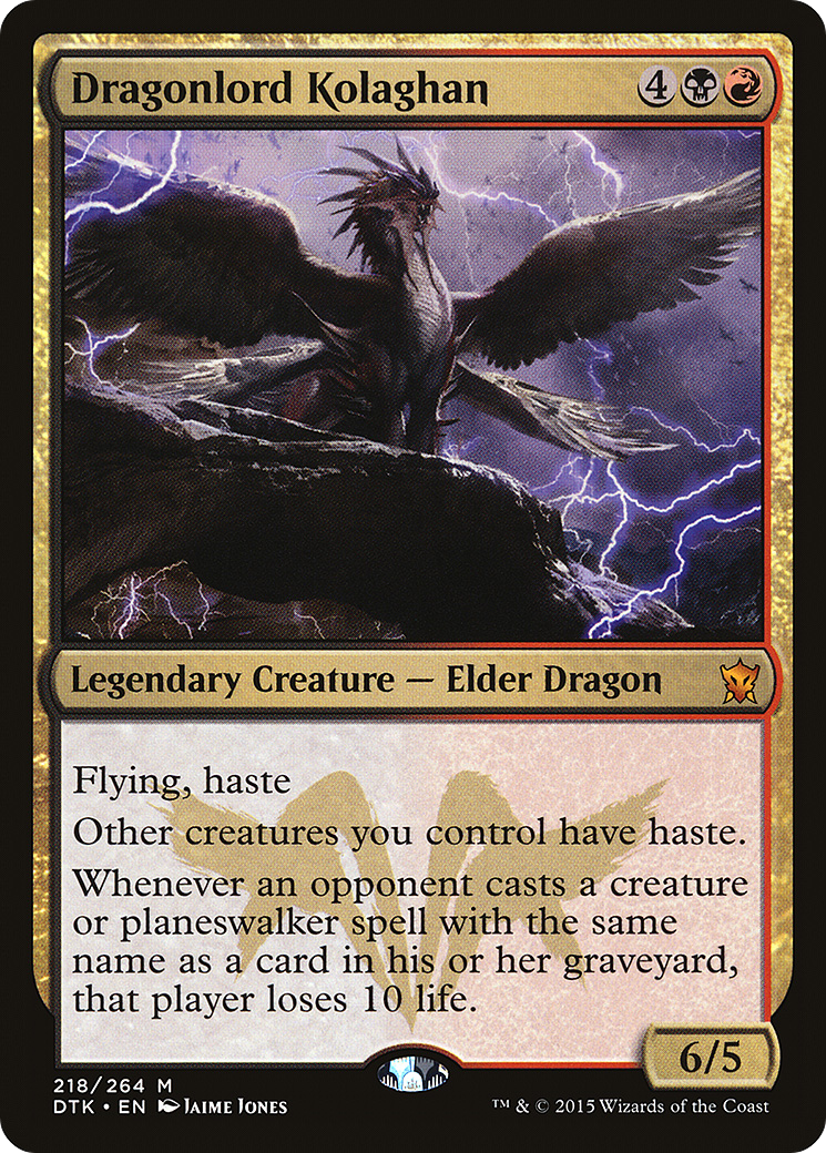 Dragonlord Kolaghan (DTK-218)  Foil