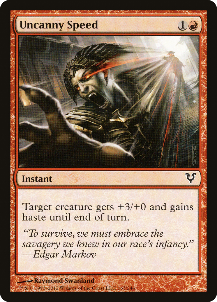 Uncanny Speed (AVR-163)  Foil
