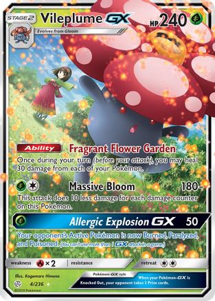 Vileplume GX 004/236  - Holofoil SM  Cosmic Eclipse - Ultra Rare