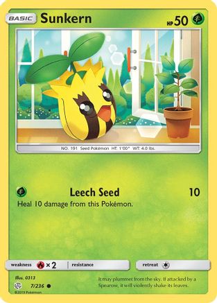 Sunkern - 7/236 - Common - Reverse Holo