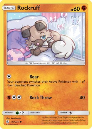 Rockruff - 123/236 - Common - Reverse Holo
