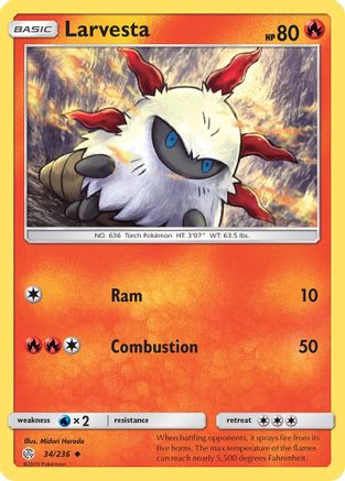 Larvesta - 34/236 - Uncommon - Reverse Holo
