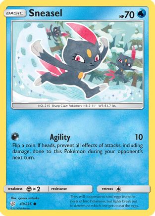 Sneasel - 43/236 - Common - Reverse Holo