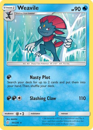 Weavile - 44/236 - Rare - Reverse Holo