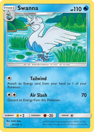 Swanna - 60/236 - Rare - Reverse Holo