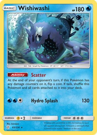 Wishiwashi - 62/236 - Holo Rare - Reverse Holo