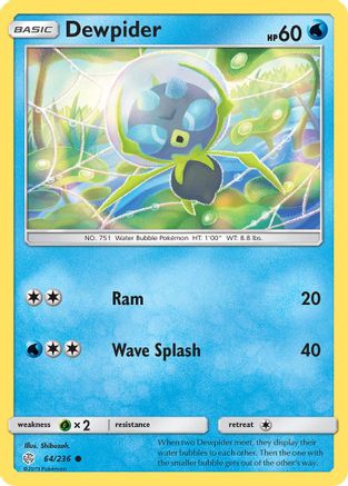 Dewpider - 64/236 - Common - Reverse Holo