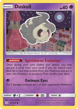 Duskull - 83/236 - Common - Reverse Holo