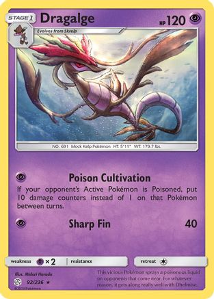 Dragalge - 92/236 - Rare - Reverse Holo