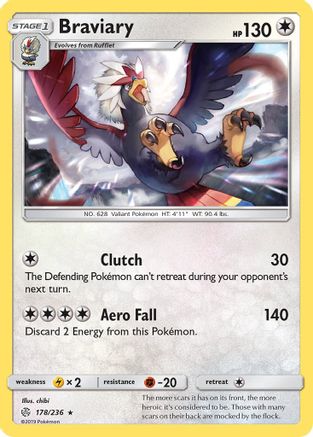 Braviary - 178/236 - Rare - Reverse Holo