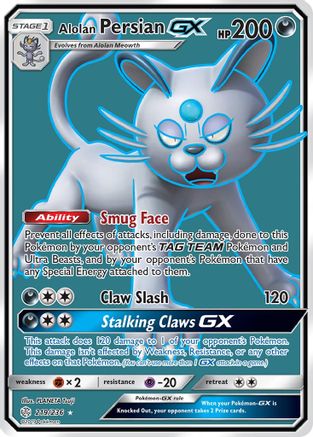 Alolan Persian GX (Full Art) - 219/236 - Ultra Rare