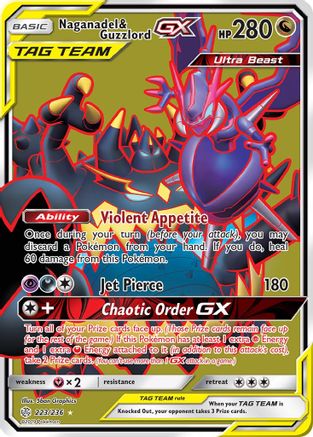 Naganadel & Guzzlord GX (Full Art) - 223/236 - Ultra Rare