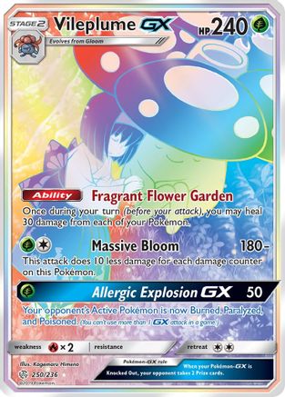 Vileplume GX (Secret) - 250/236 - Secret Rare