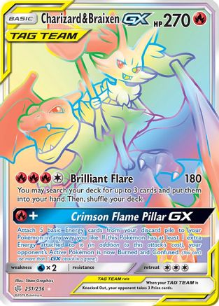 Charizard & Braixen GX (Secret) - 251/236 - Secret Rare