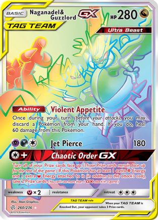Naganadel & Guzzlord GX (Secret) - 260/236 - Secret Rare