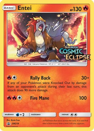 Entei - SM219 (Prerelease)  - Holofoil SM Promos - Promo